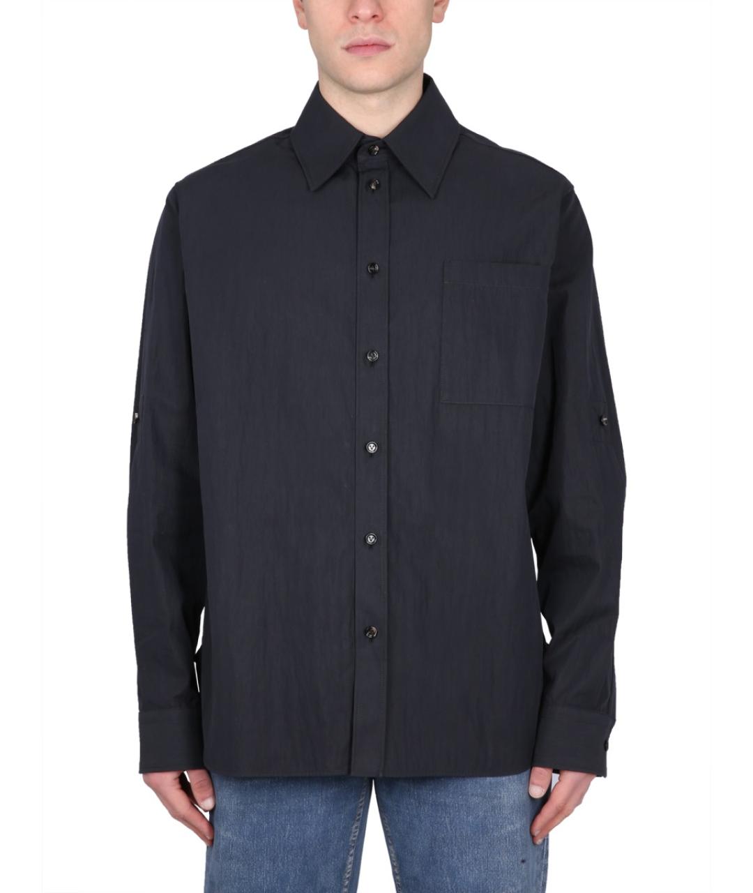 BOTTEGA VENETA Синяя хлопковая кэжуал рубашка, фото 2