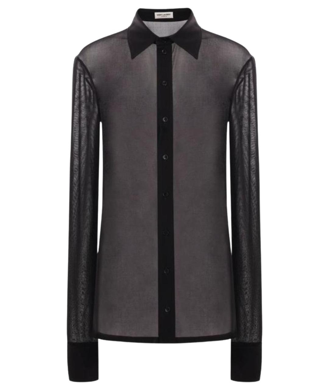 SAINT LAURENT Черная вискозная рубашка, фото 1