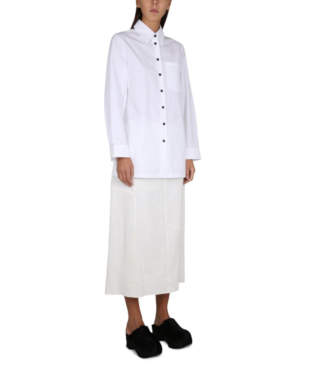 JIL SANDER Белая хлопковая рубашка, фото 3