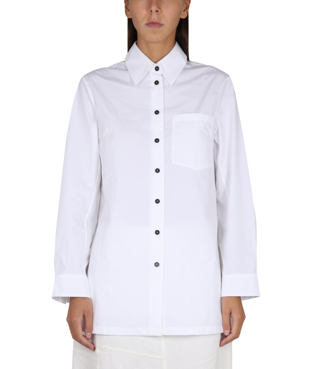 JIL SANDER Белая хлопковая рубашка, фото 2