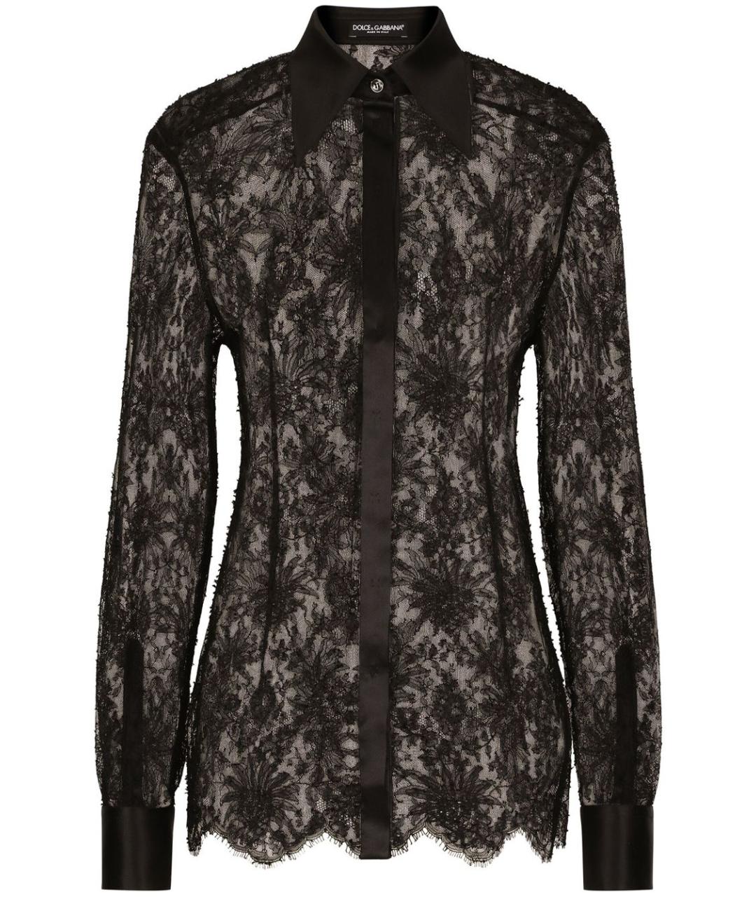 DOLCE&GABBANA Черная полиамидовая рубашка, фото 1