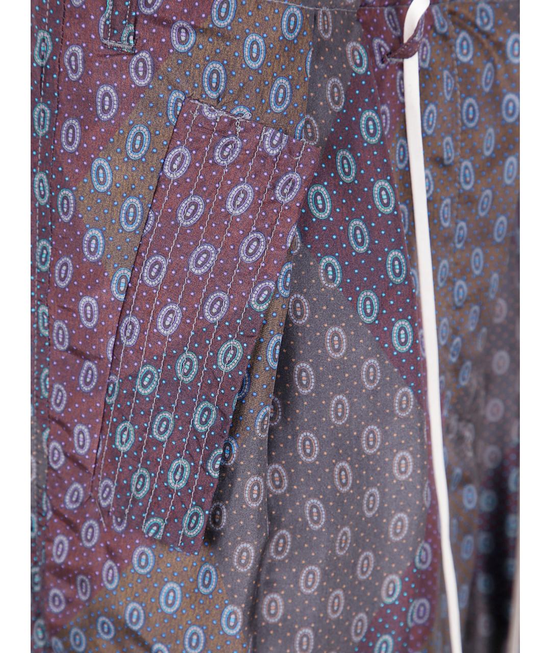 DRIES VAN NOTEN Мульти шелковые прямые брюки, фото 3