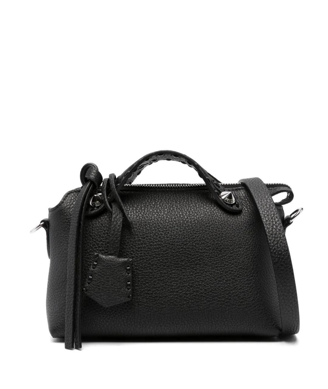 FENDI Черная кожаная сумка тоут, фото 1