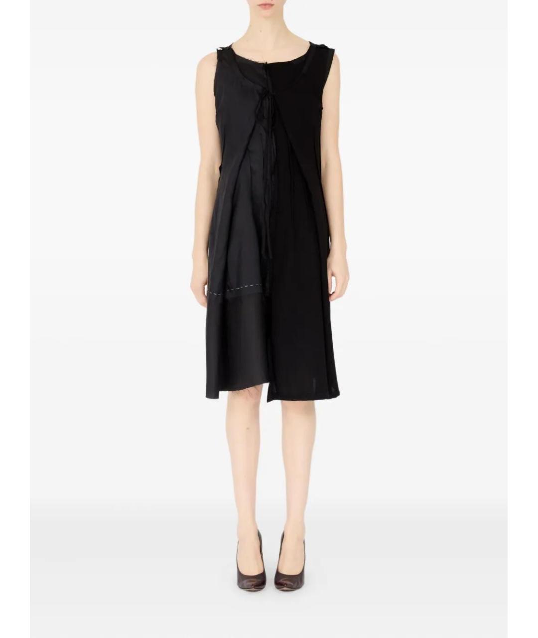 MAISON MARGIELA Черное шерстяное повседневное платье, фото 2