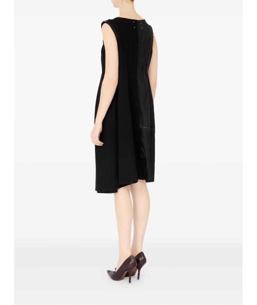 MAISON MARGIELA Черное шерстяное повседневное платье, фото 4