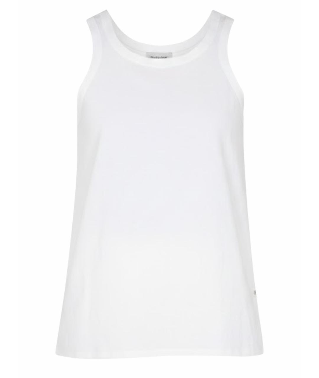 MAX MARA Белая хлопковая майка, фото 1