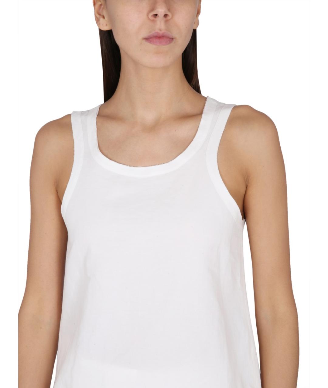 MAX MARA Белая хлопковая майка, фото 4