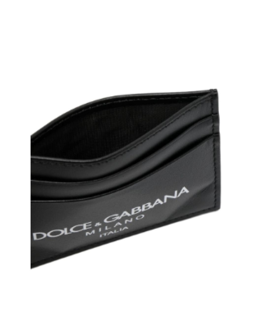 DOLCE&GABBANA Черный кожаный кардхолдер, фото 5