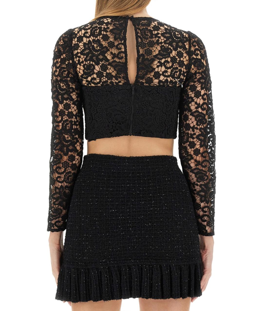 SELF-PORTRAIT Черная полиэстеровая блузы, фото 4