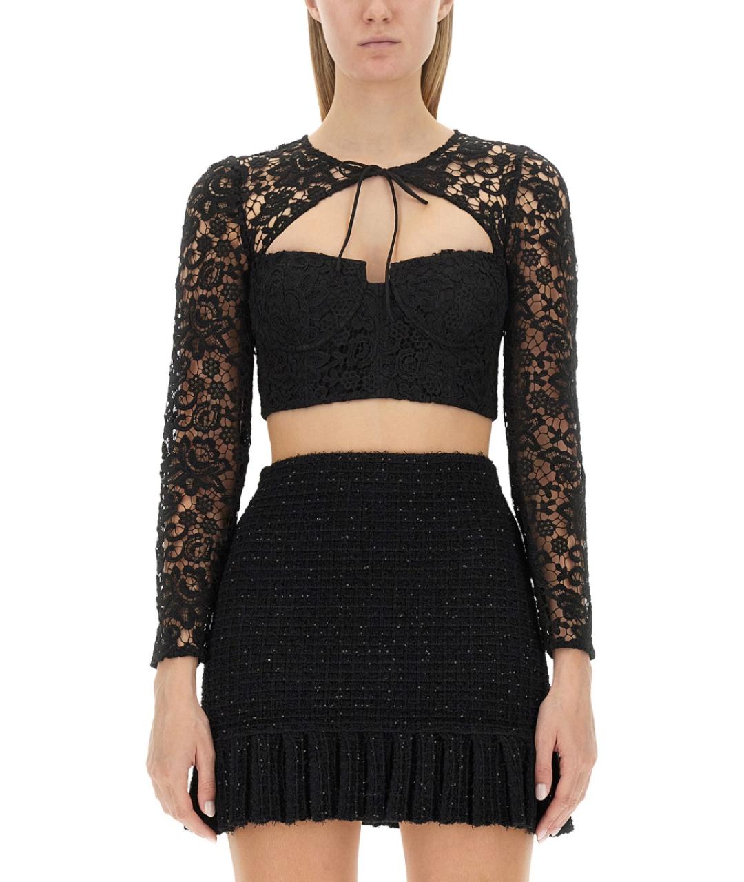 SELF-PORTRAIT Черная полиэстеровая блузы, фото 2