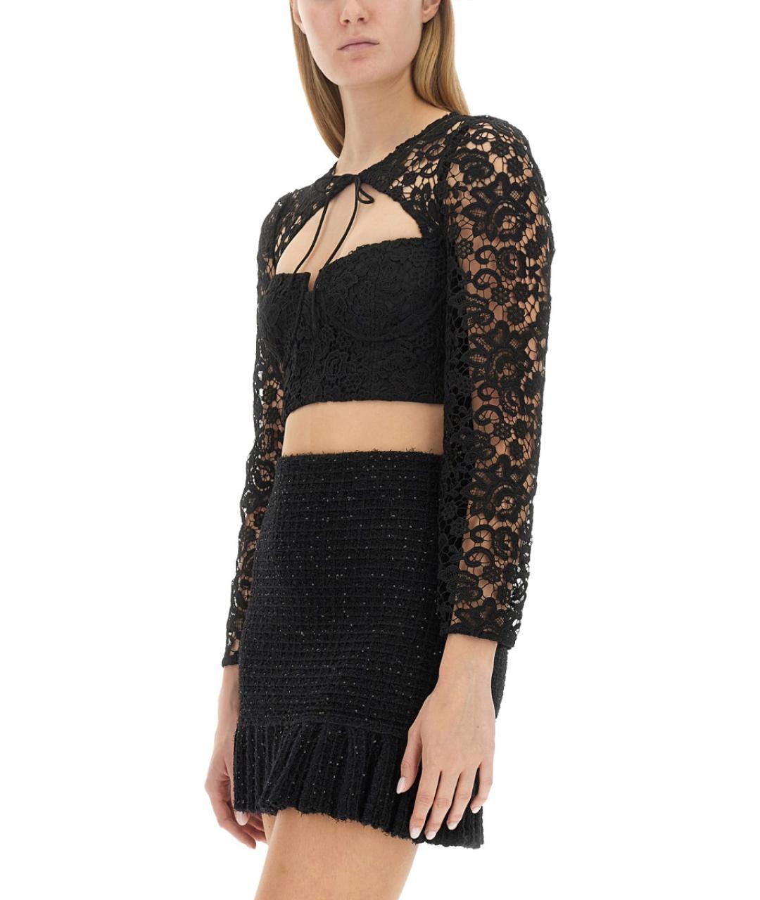 SELF-PORTRAIT Черная полиэстеровая блузы, фото 5