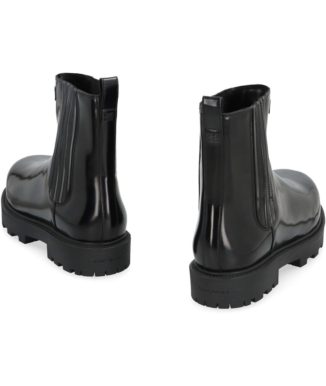 GIVENCHY Черные кожаные высокие ботинки, фото 4