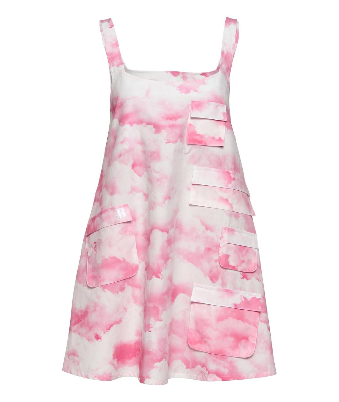 ROTATE Розовое хлопковое повседневное платье, фото 1