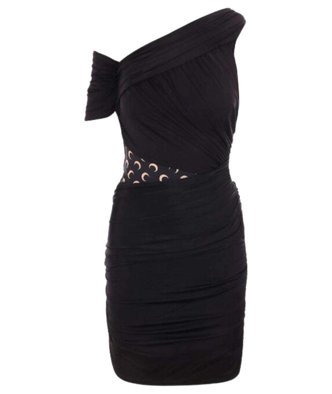 MARINE SERRE Черное вискозное вечернее платье, фото 1