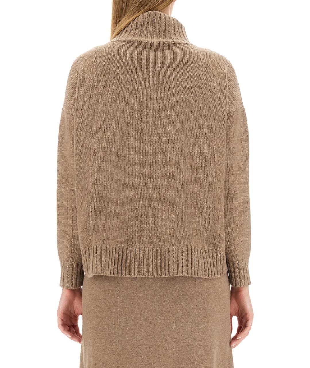 MAX MARA Бежевый шерстяной джемпер / свитер, фото 4