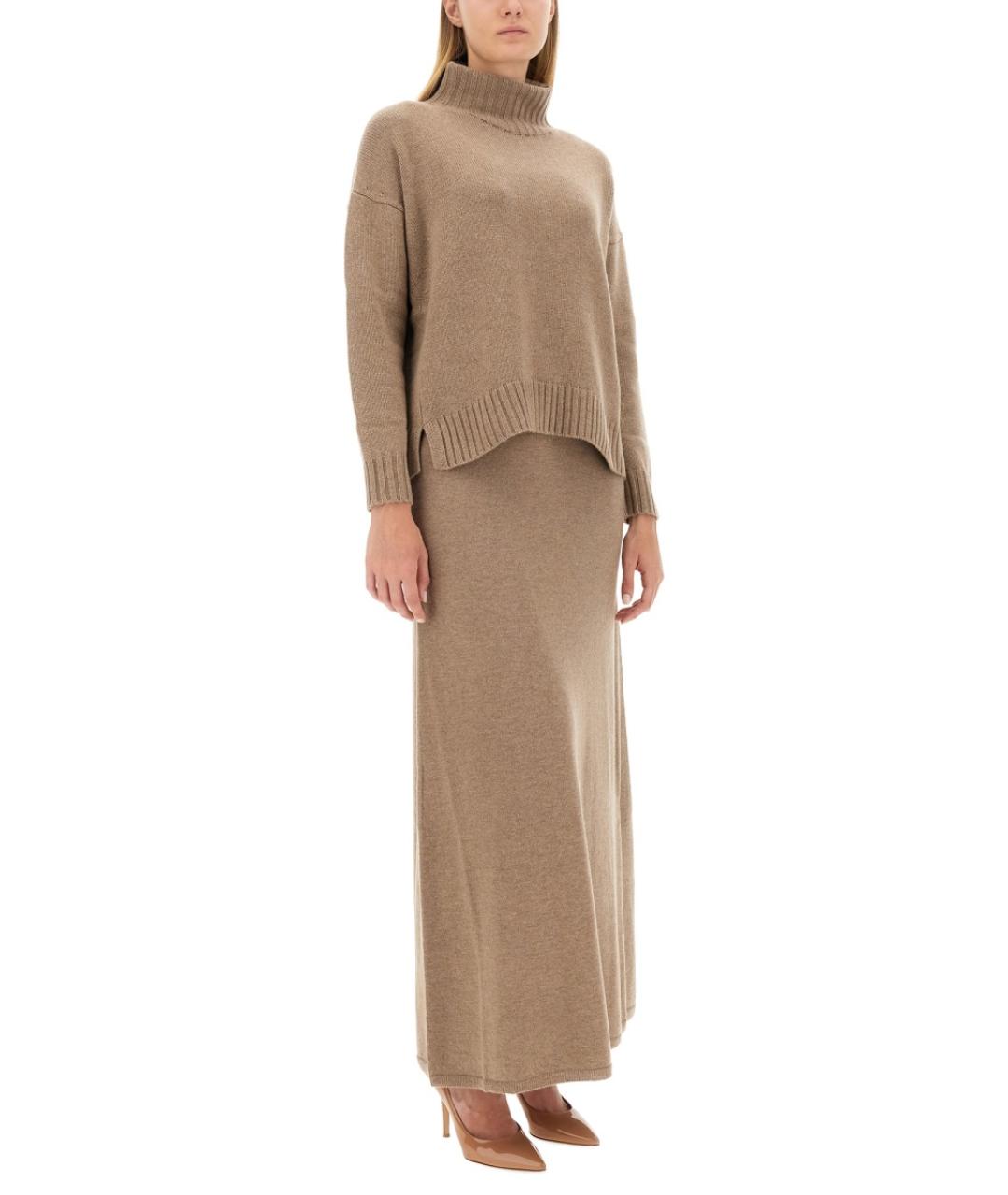 MAX MARA Бежевый шерстяной джемпер / свитер, фото 3