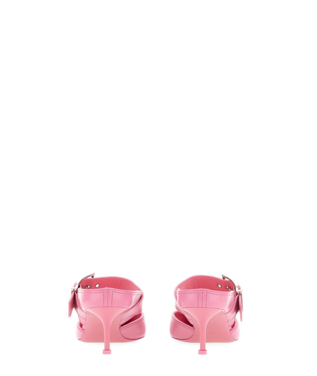 ALEXANDER MCQUEEN Розовые кожаные туфли, фото 3