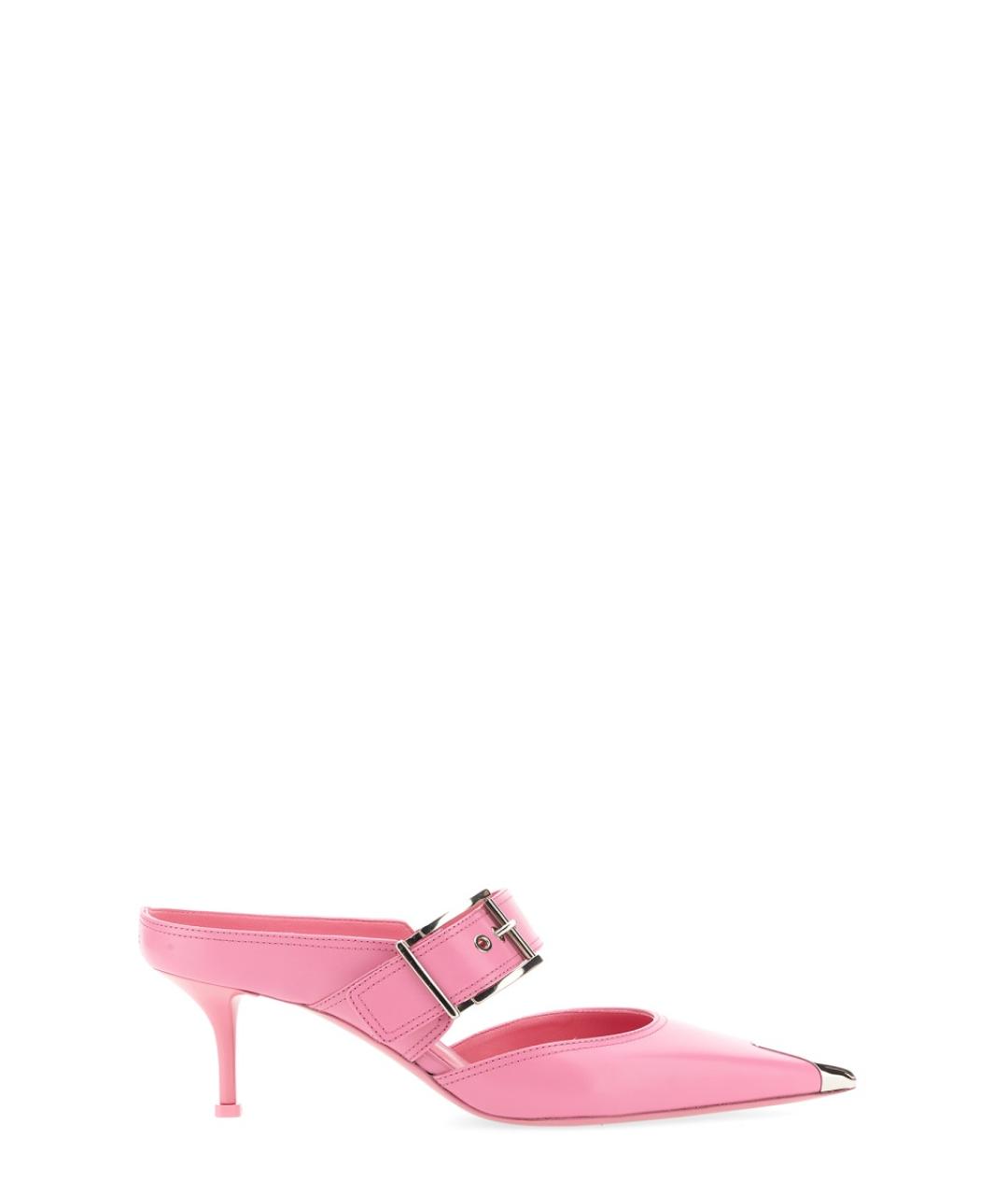 ALEXANDER MCQUEEN Розовые кожаные туфли, фото 1