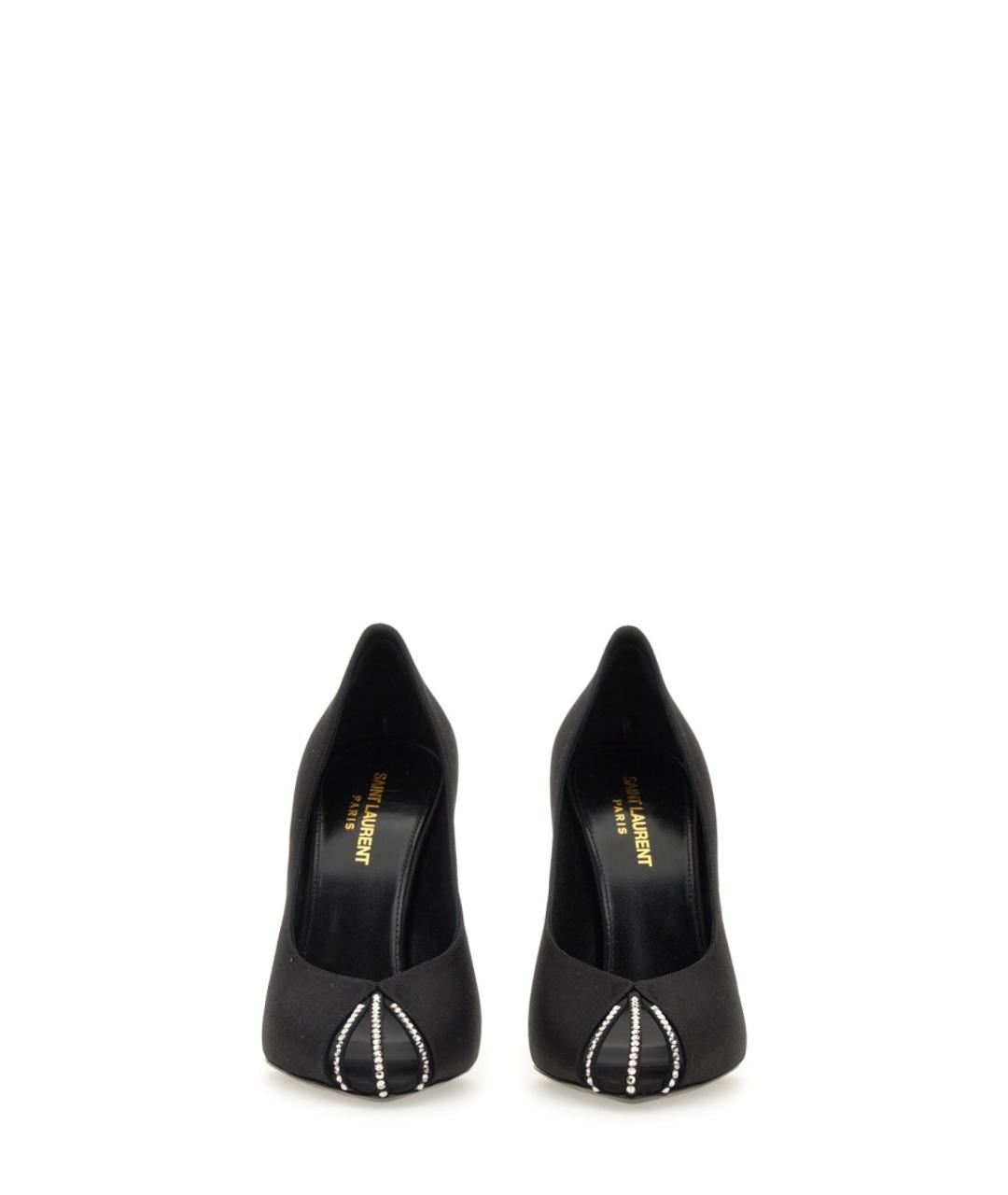 SAINT LAURENT Черные синтетические туфли, фото 2