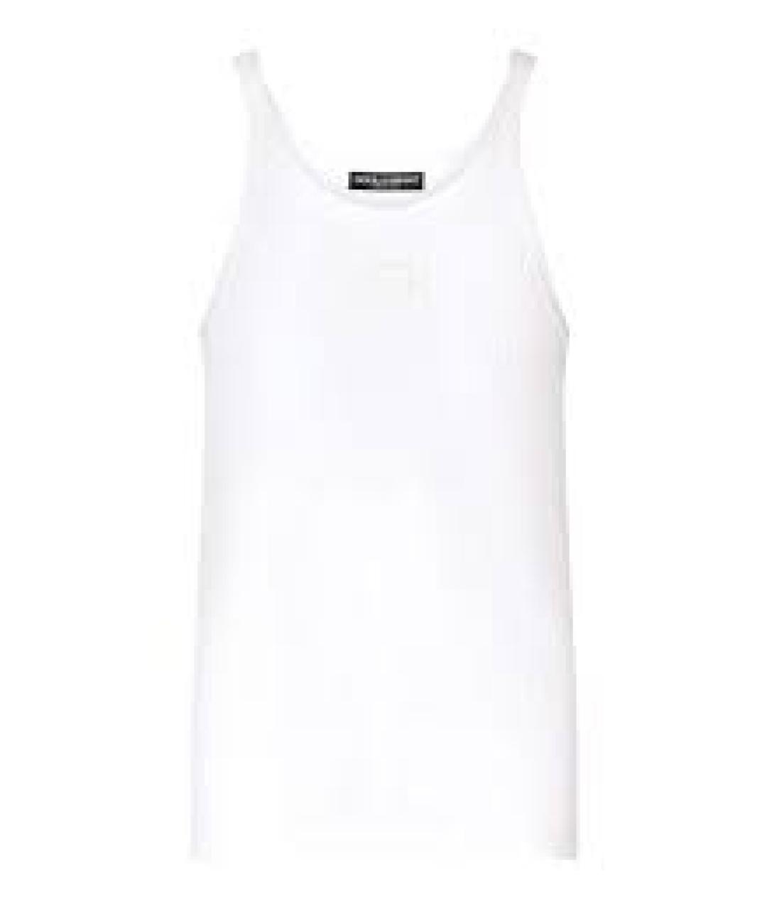 DOLCE&GABBANA Белая хлопковая майка, фото 1