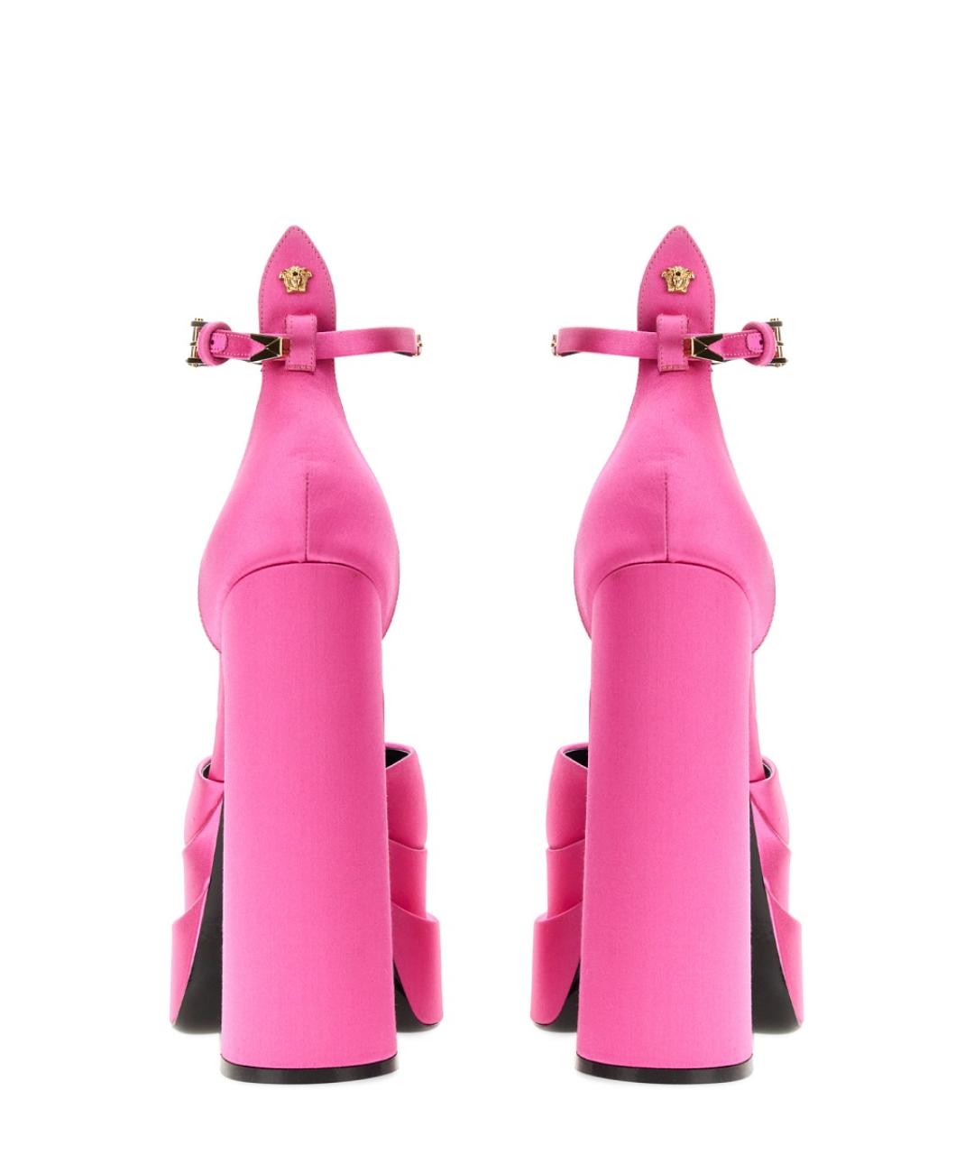 VERSACE Фуксия текстильные босоножки, фото 3