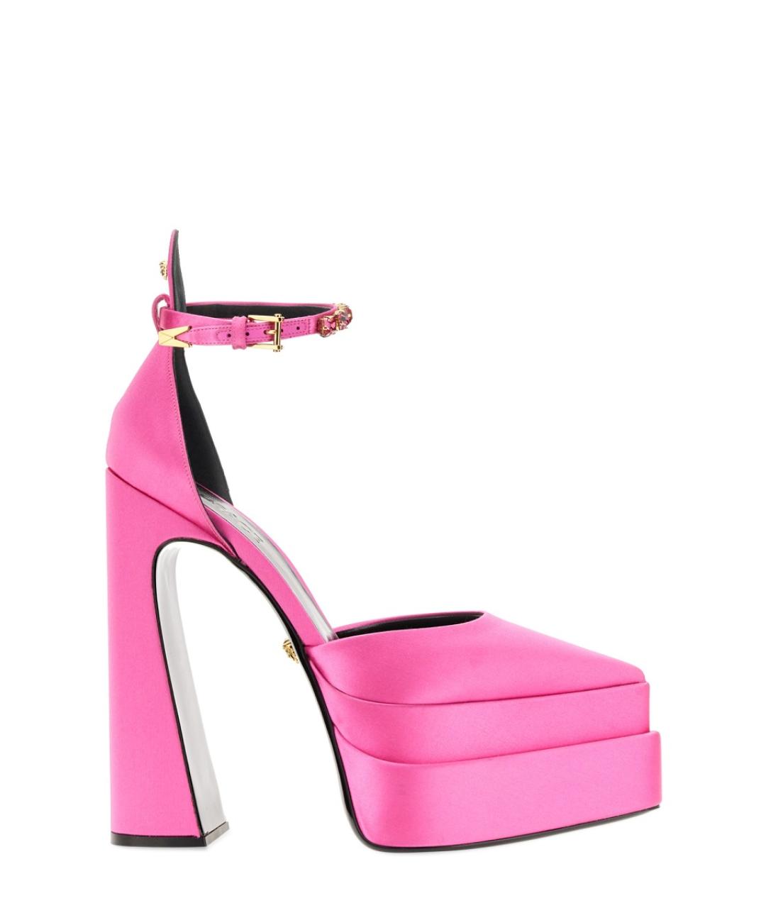 VERSACE Фуксия текстильные босоножки, фото 1
