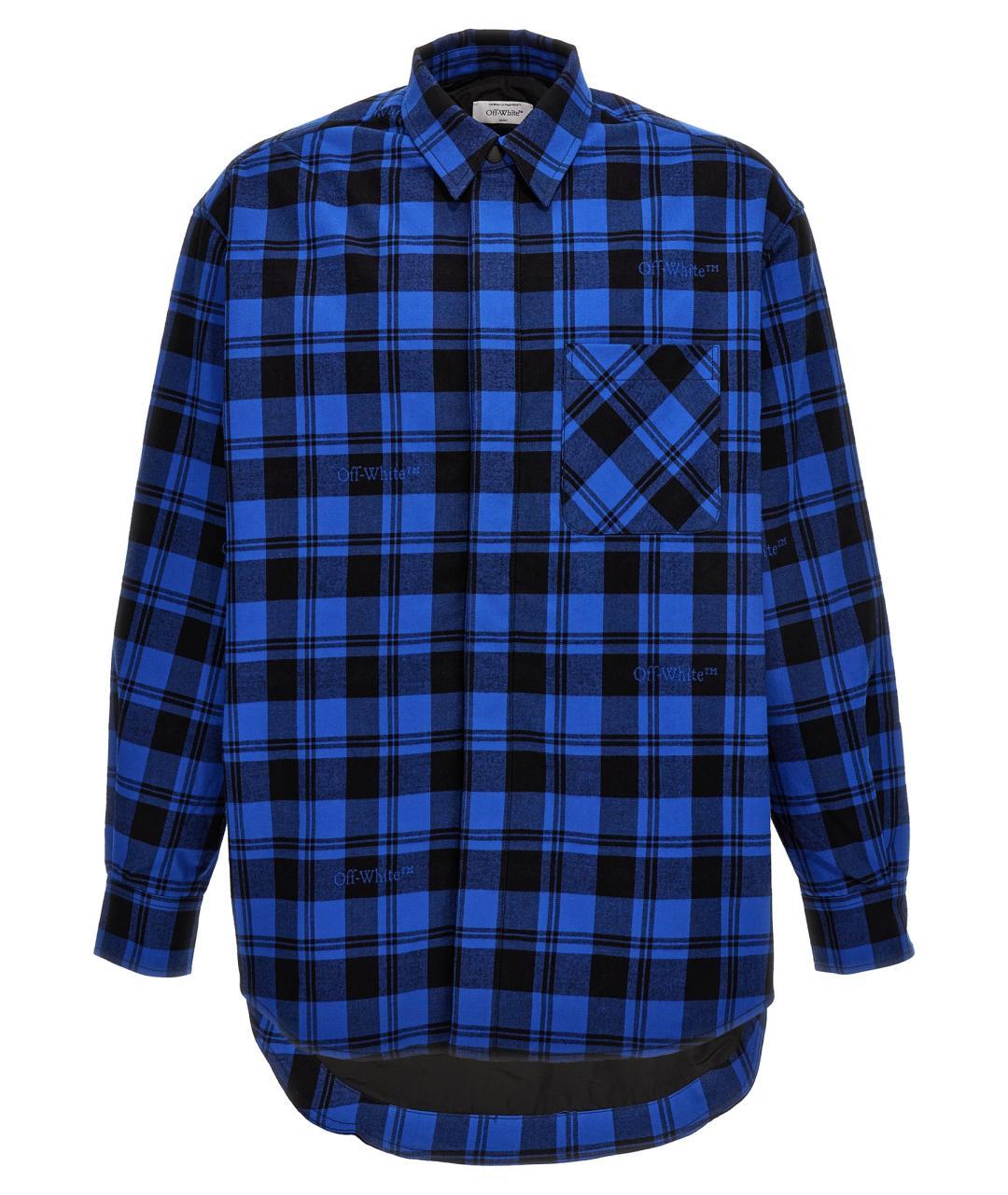 OFF-WHITE Синяя хлопковая кэжуал рубашка, фото 1
