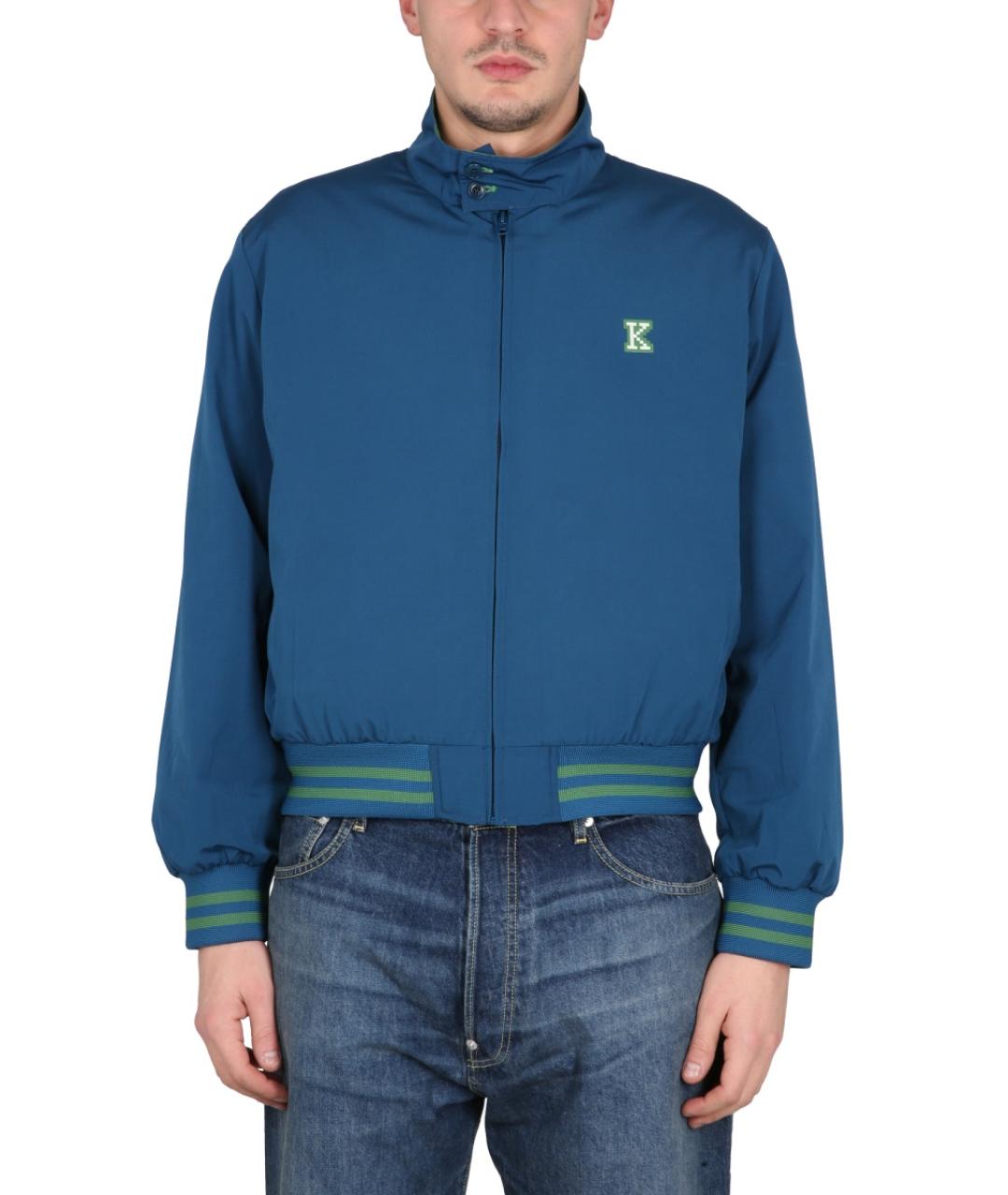 KENZO Синяя полиамидовая куртка, фото 2
