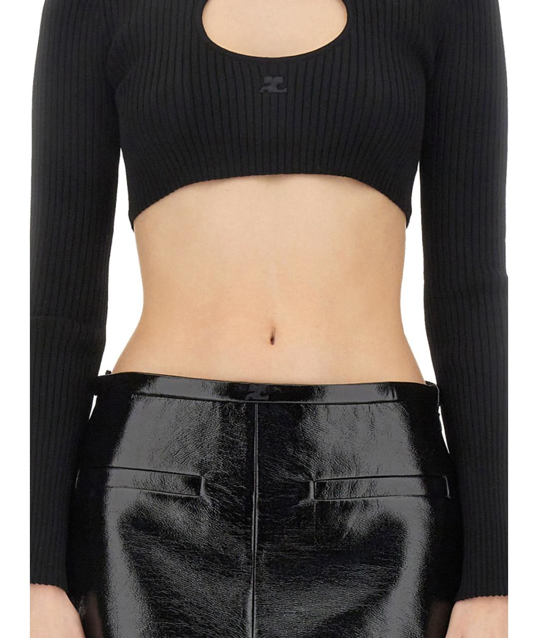 COURREGES Черный полиэстеровый джемпер / свитер, фото 5