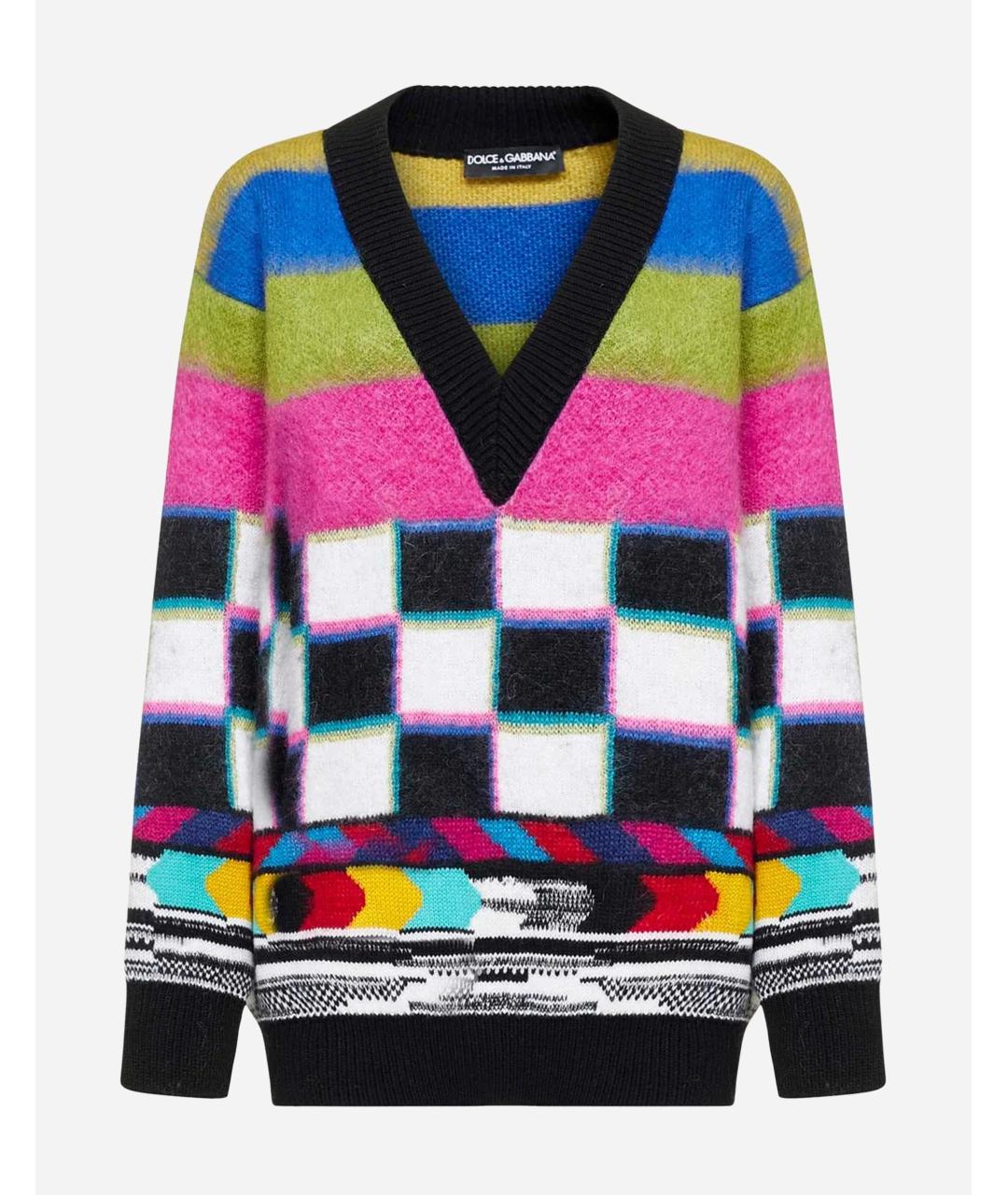 DOLCE&GABBANA Мульти шерстяной джемпер / свитер, фото 1