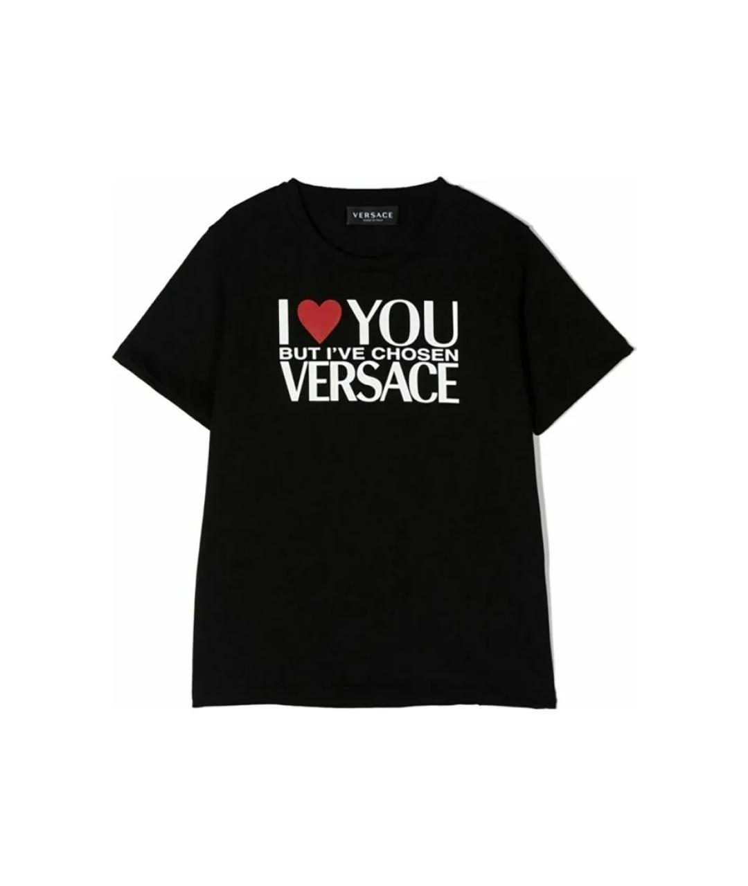 VERSACE Черная хлопковая футболка, фото 1