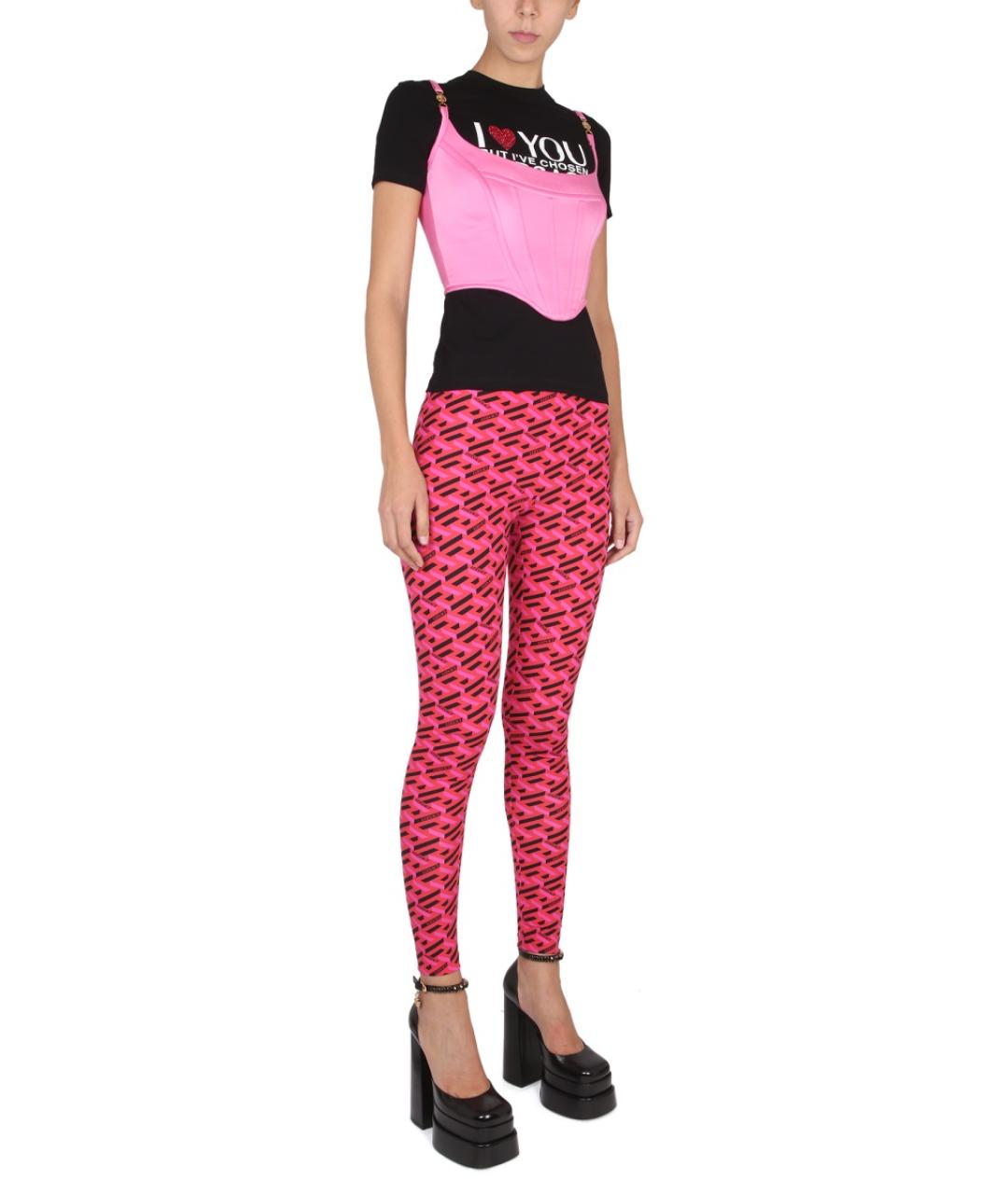 VERSACE Черная хлопковая футболка, фото 3