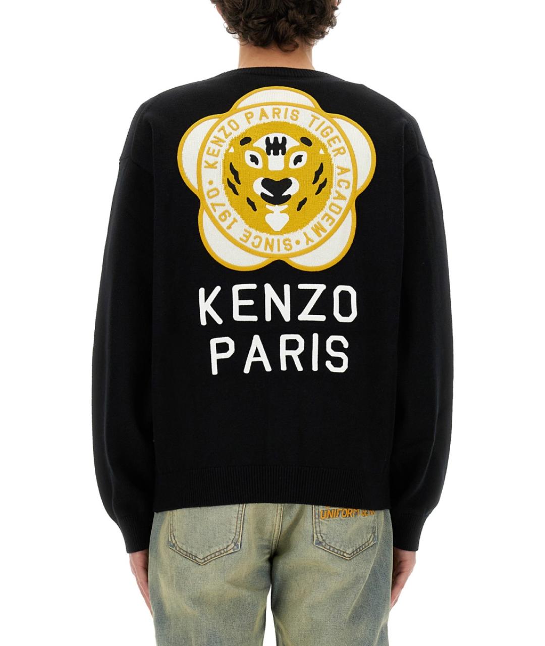 KENZO Черный шерстяной кардиган, фото 4