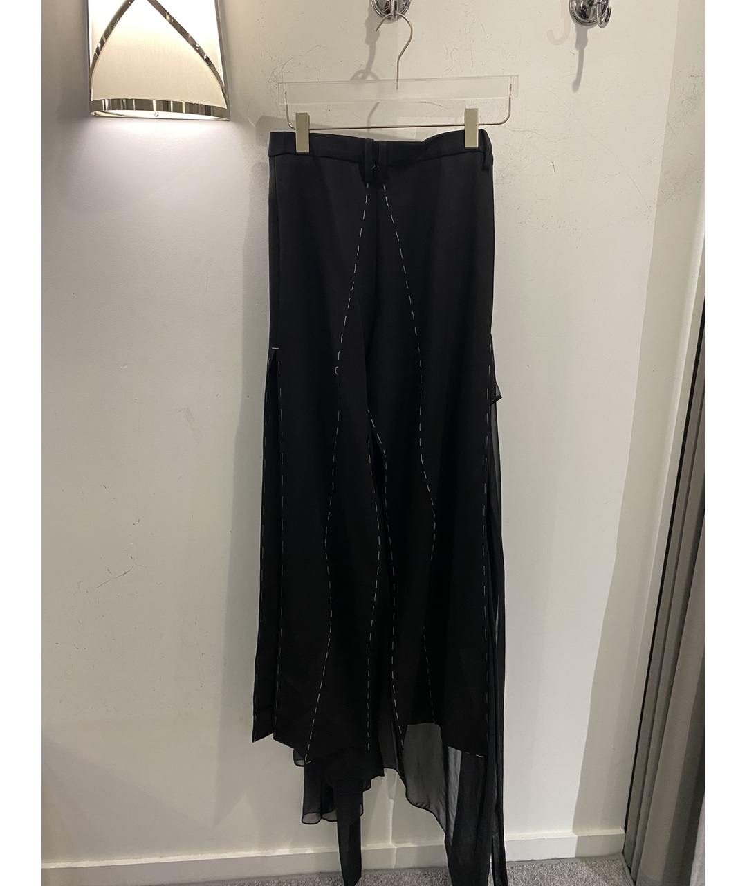 MAISON MARGIELA Черная шерстяная юбка макси, фото 2