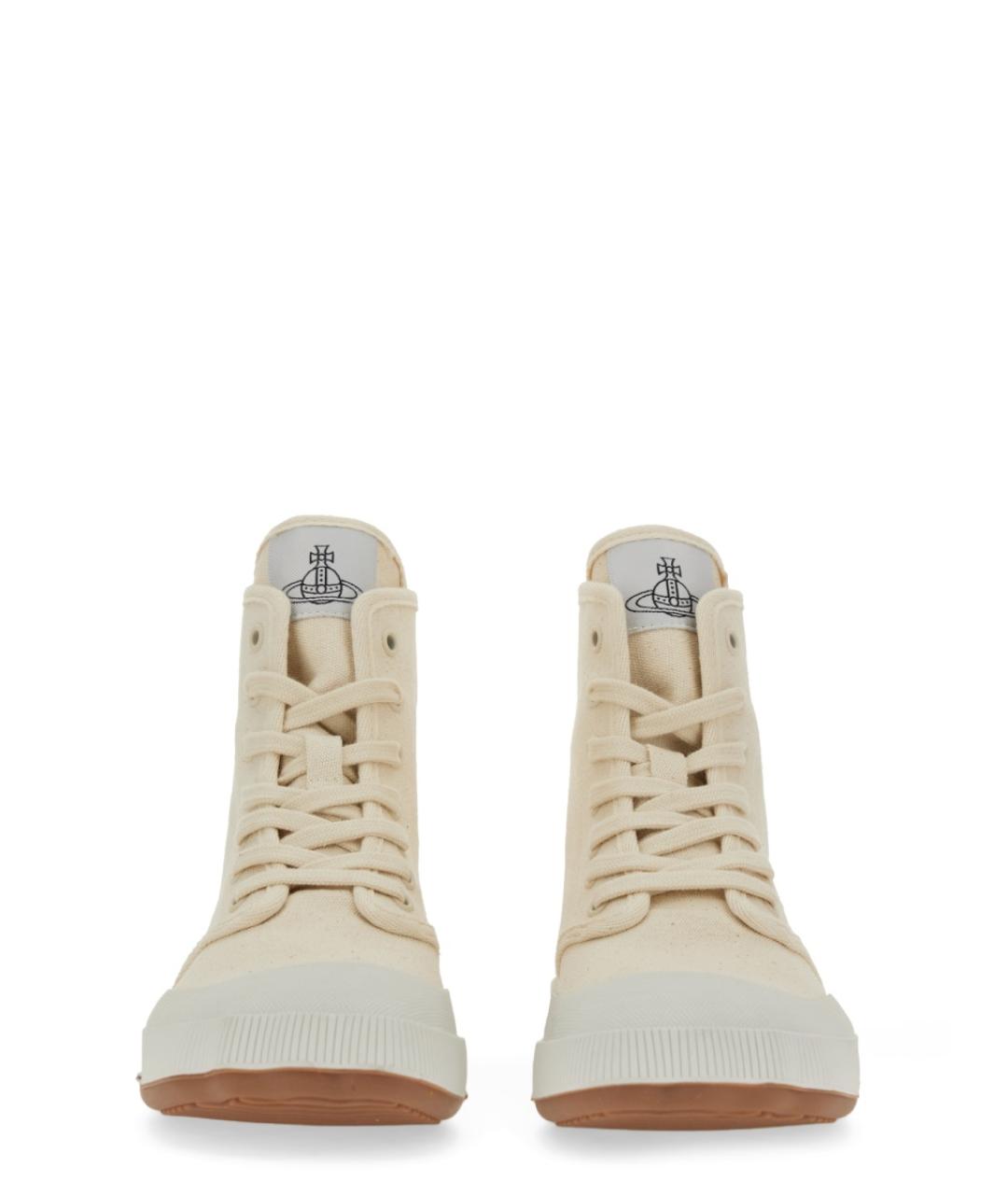 VIVIENNE WESTWOOD Белые текстильные кеды, фото 2