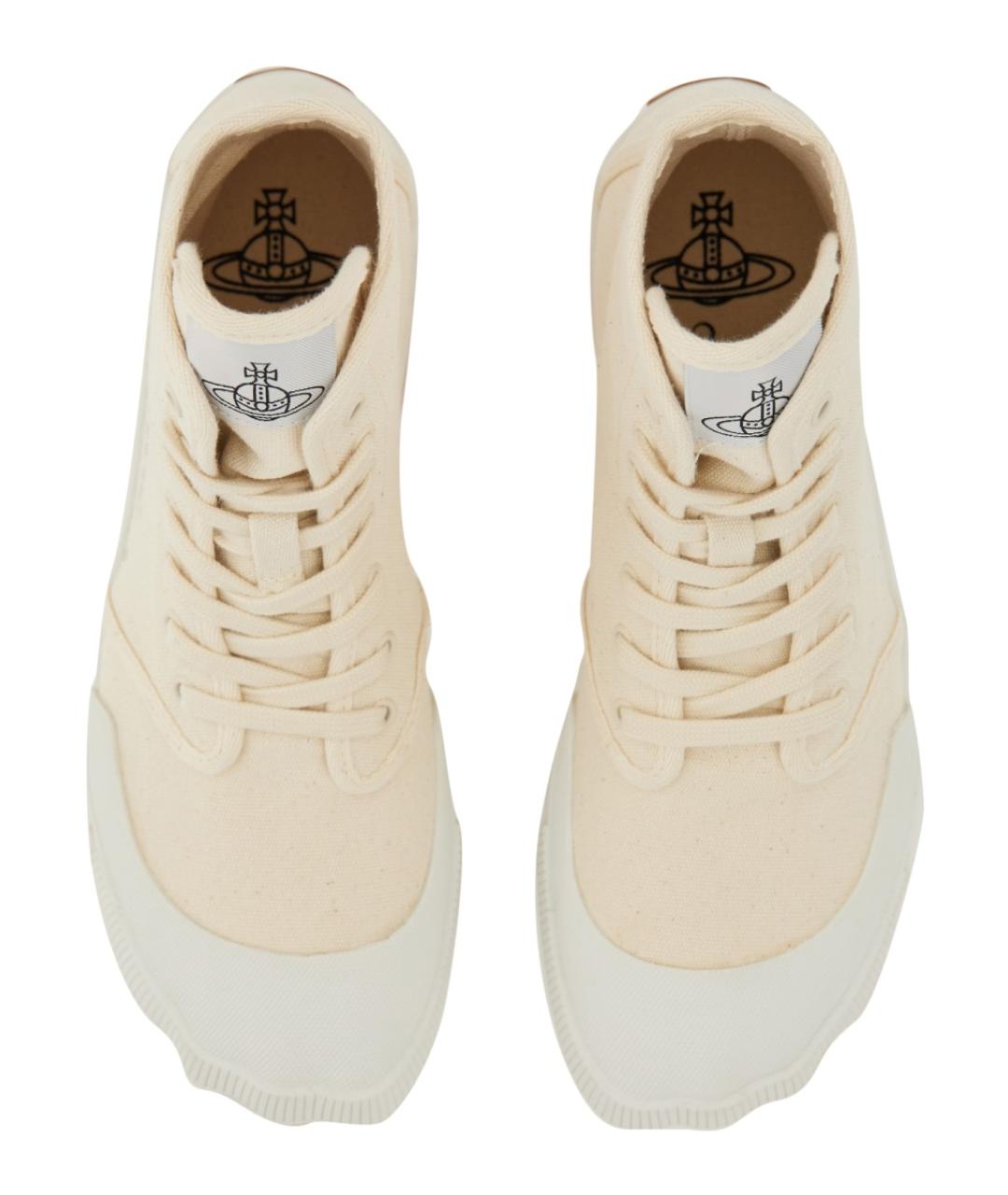 VIVIENNE WESTWOOD Белые текстильные кеды, фото 4