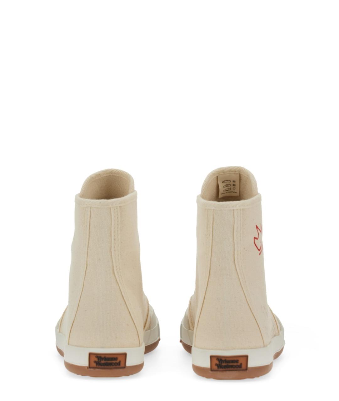 VIVIENNE WESTWOOD Белые текстильные кеды, фото 3