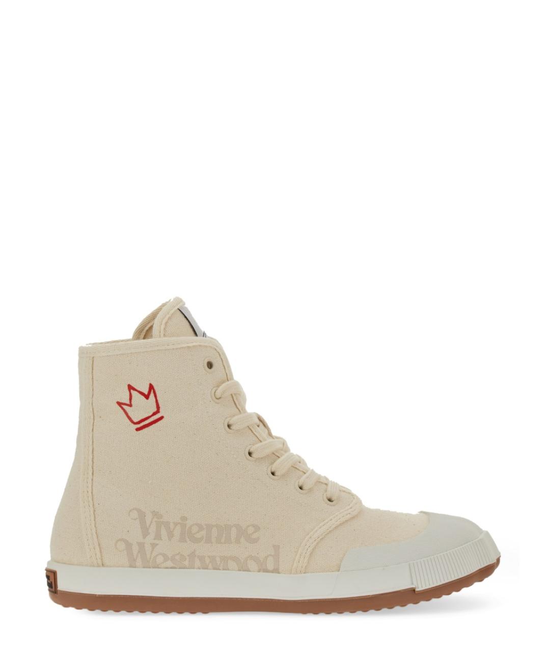 VIVIENNE WESTWOOD Белые текстильные кеды, фото 1