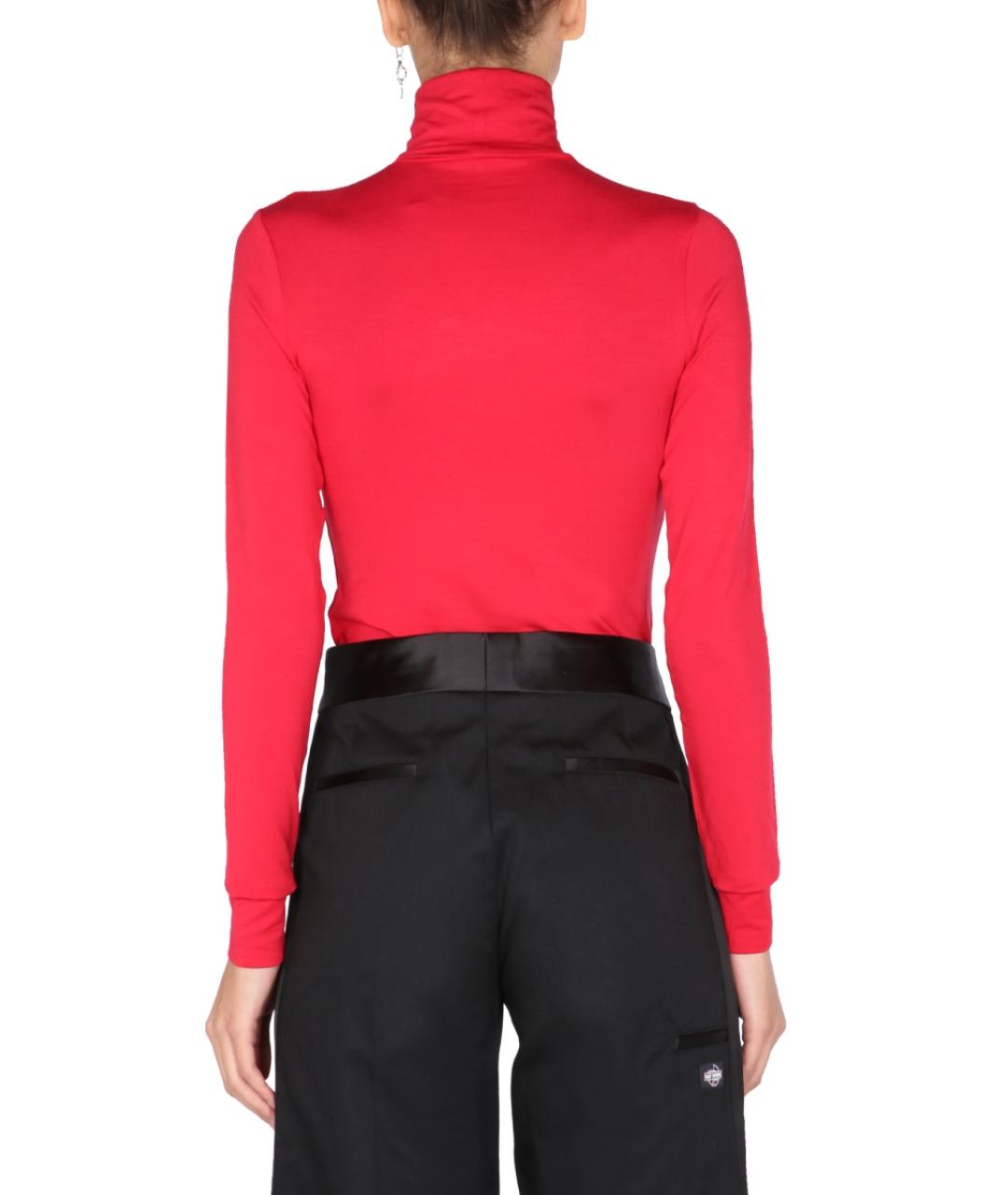 RAF SIMONS Красная синтетическая водолазка, фото 5