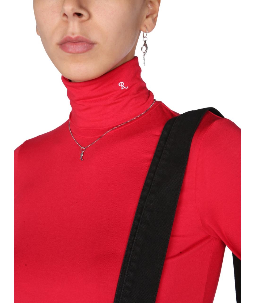 RAF SIMONS Красная синтетическая водолазка, фото 4