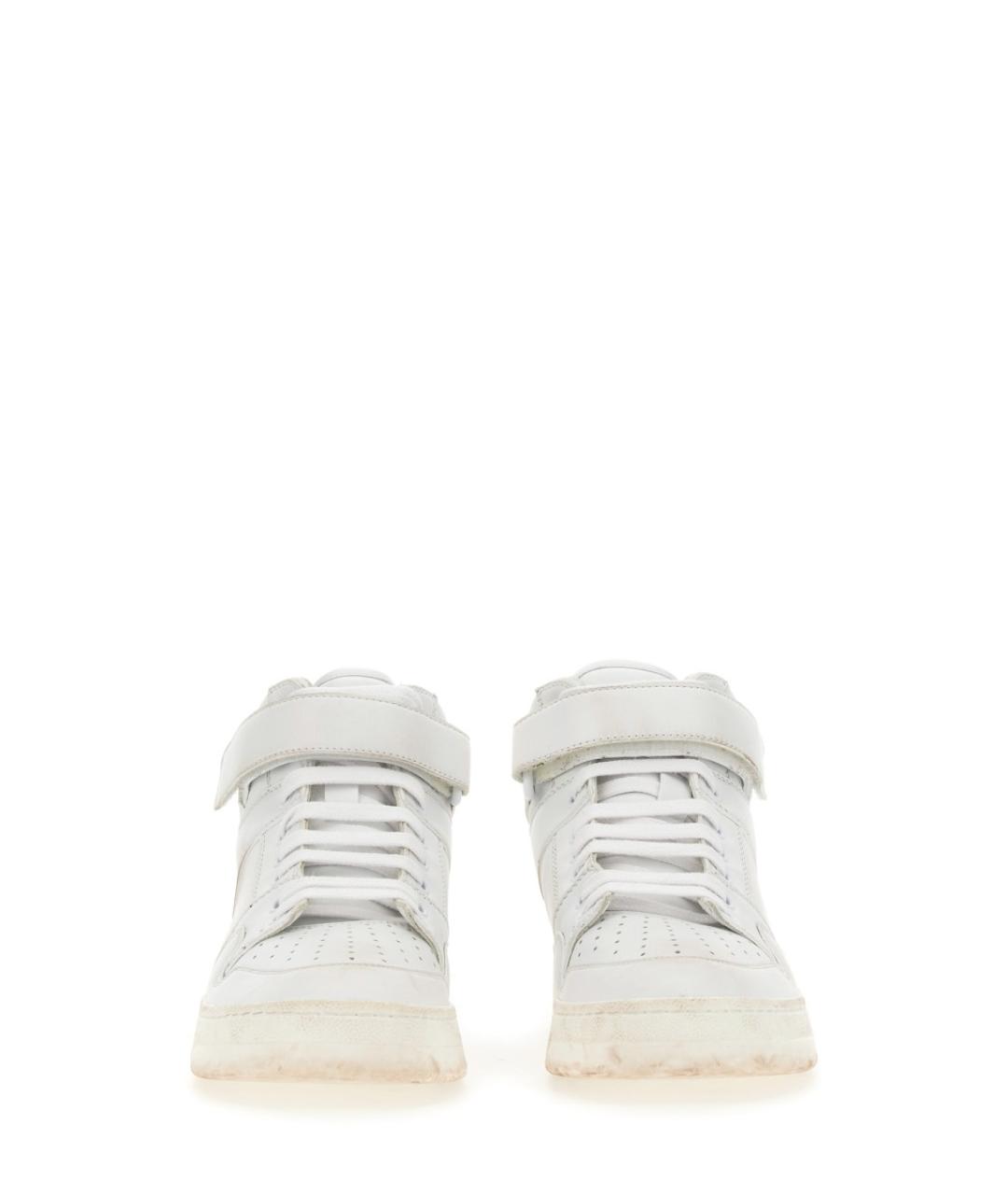 SAINT LAURENT Белые кожаные кроссовки, фото 2