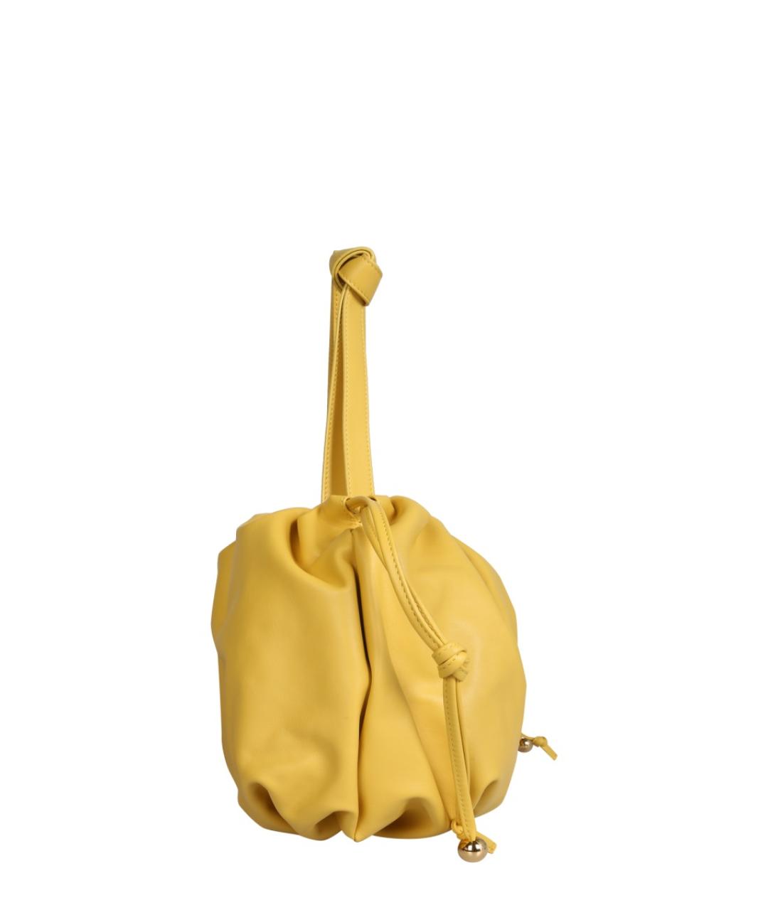 BOTTEGA VENETA Желтая кожаная сумка через плечо, фото 3