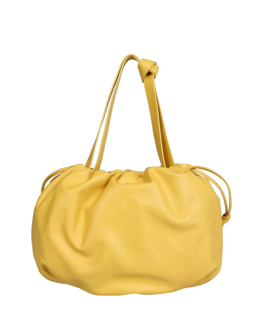 BOTTEGA VENETA Желтая кожаная сумка через плечо, фото 4