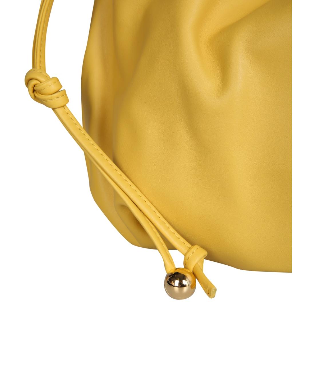 BOTTEGA VENETA Желтая кожаная сумка через плечо, фото 5