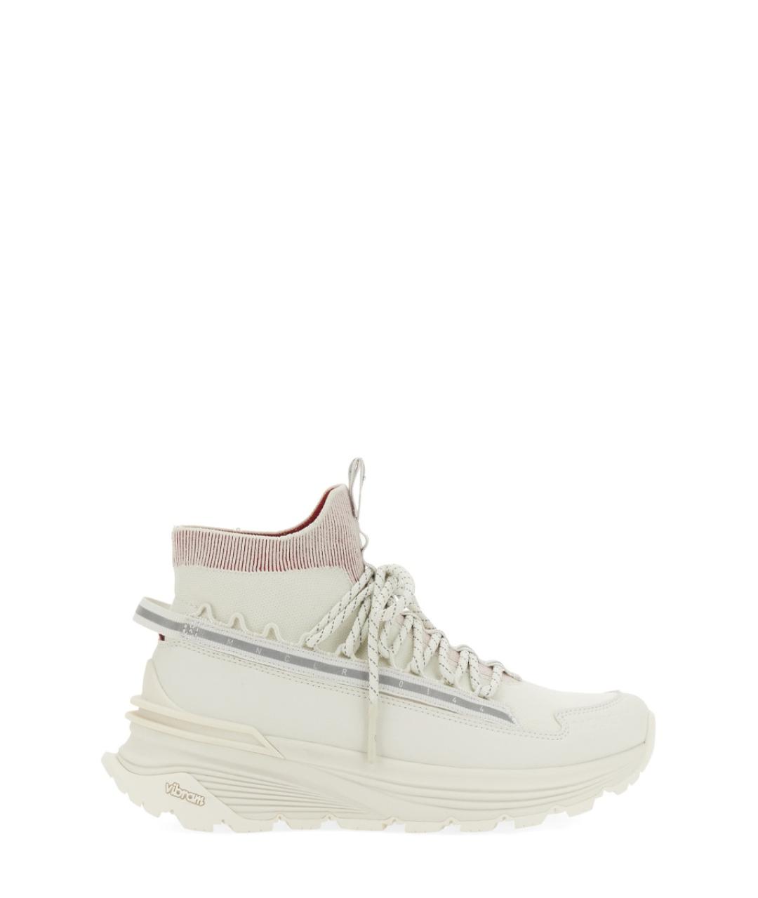 MONCLER Белые синтетические кроссовки, фото 1