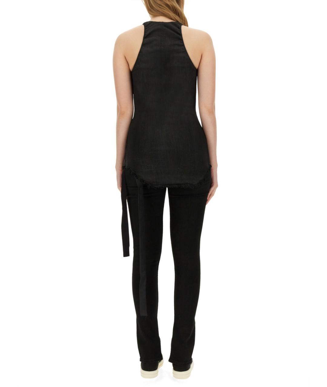 RICK OWENS DRKSHDW Черная хлопковая майка, фото 3