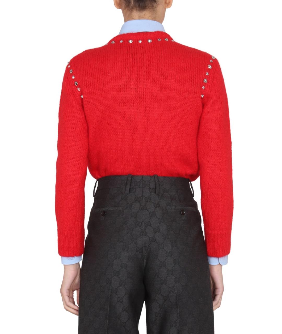 GUCCI Красный шерстяной джемпер / свитер, фото 5