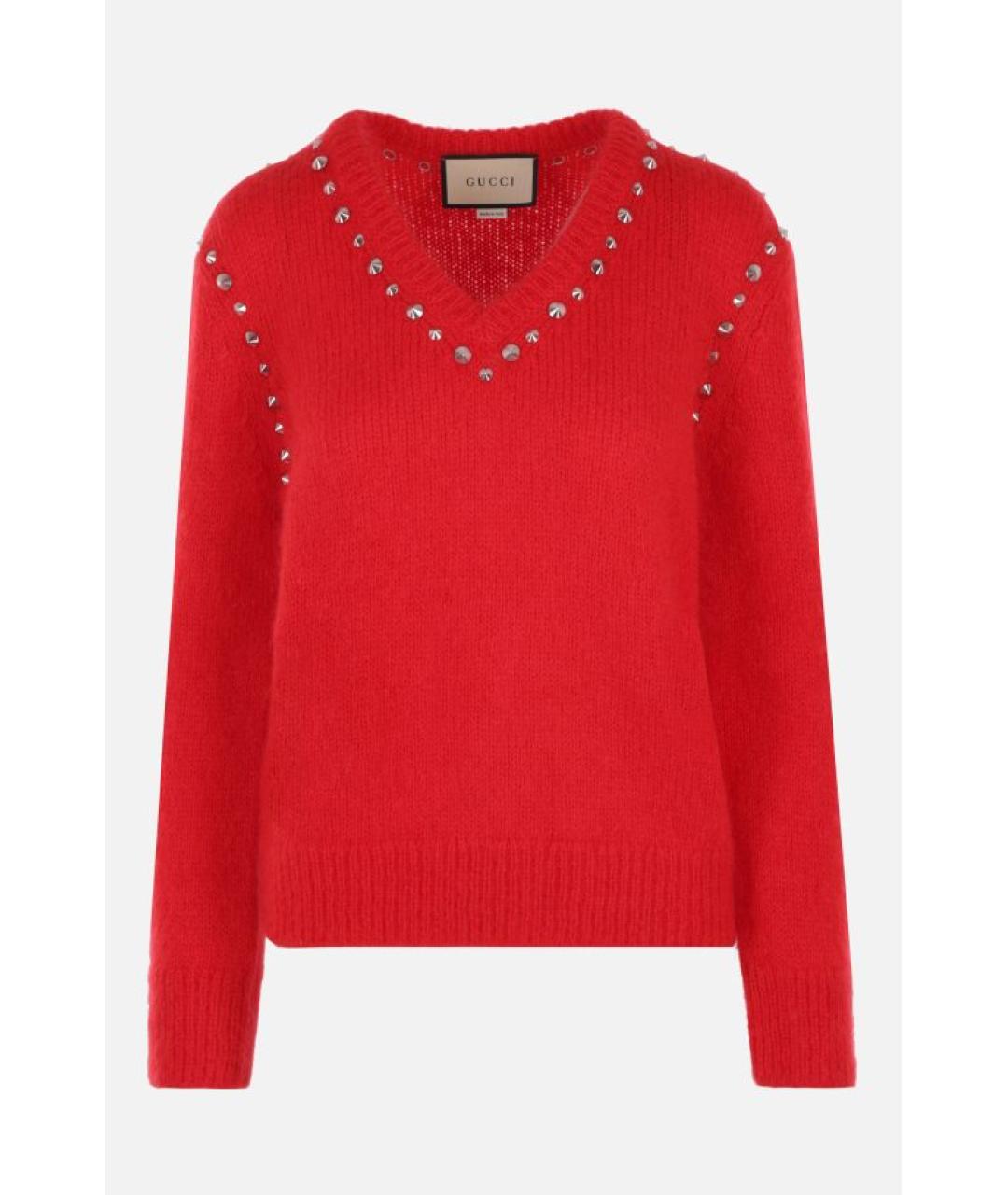 GUCCI Красный шерстяной джемпер / свитер, фото 6