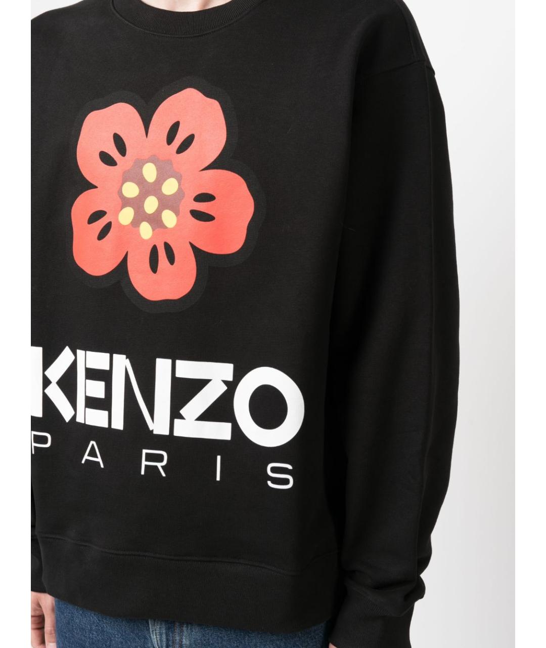 KENZO Черный хлопковый джемпер / свитер, фото 4