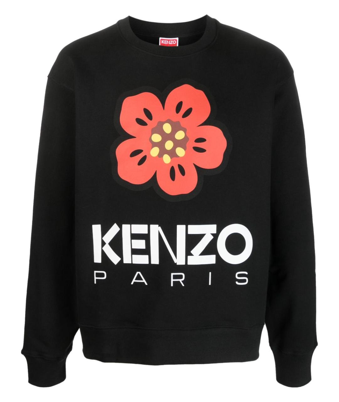 KENZO Черный хлопковый джемпер / свитер, фото 1